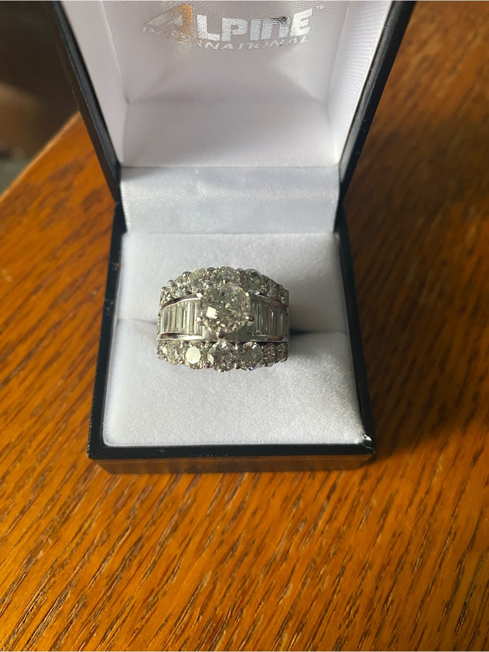 Alpine Inspired White and Silver Multi-Stone Cocktail Ring